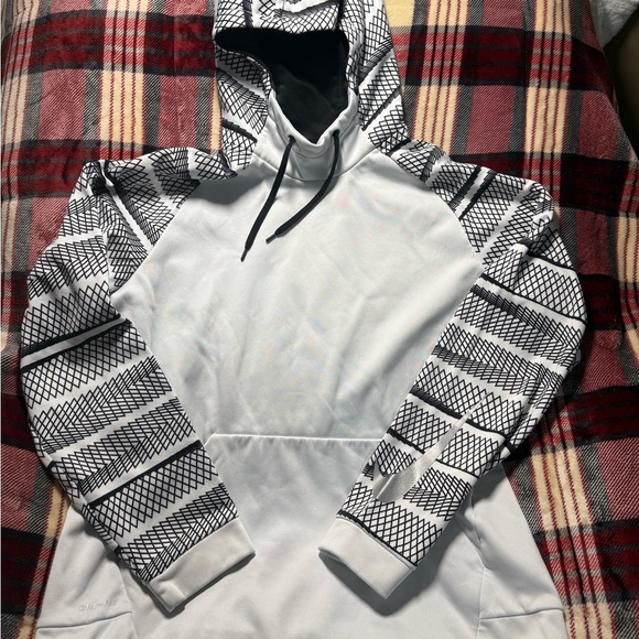 Nike Other - Men's Nike Pullover White/Black Aztec Tri-Flow Thermafit HoodieSz XL Like New!